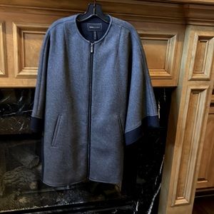 Cape style coat in dark gray and black. Like new. Worn 3 times.